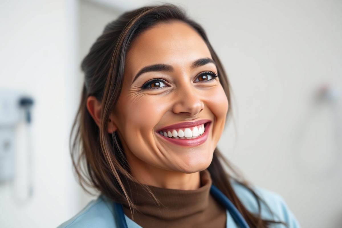 Zufriedene Patientin nach Liposuktion