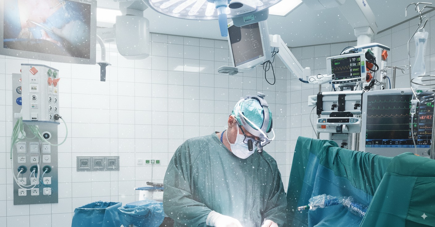 Präzise gefäßchirurgische Venen-OP im Operationssaal