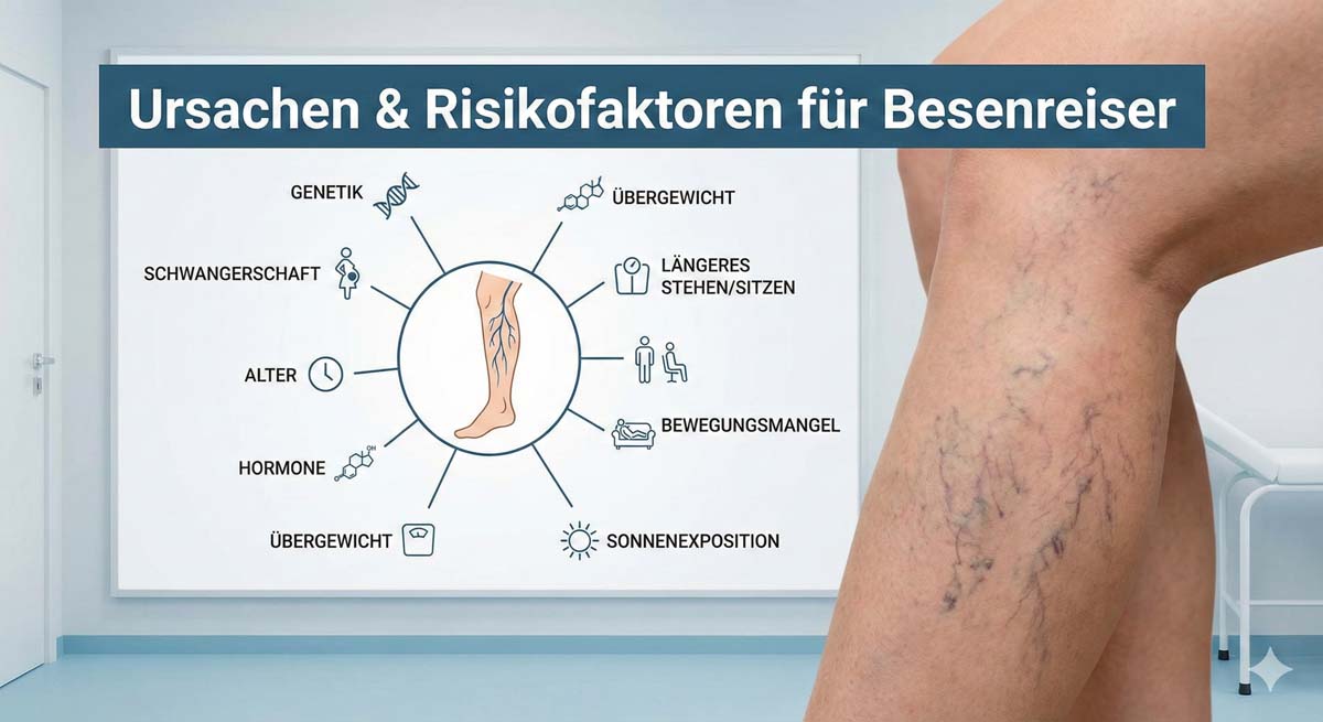Ursachen von Besenreisern