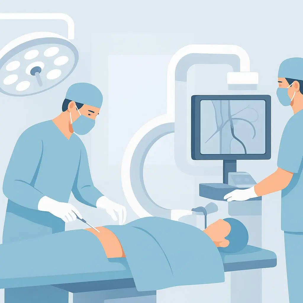 Chirurgische Intervention mit Röntgenüberwachung.