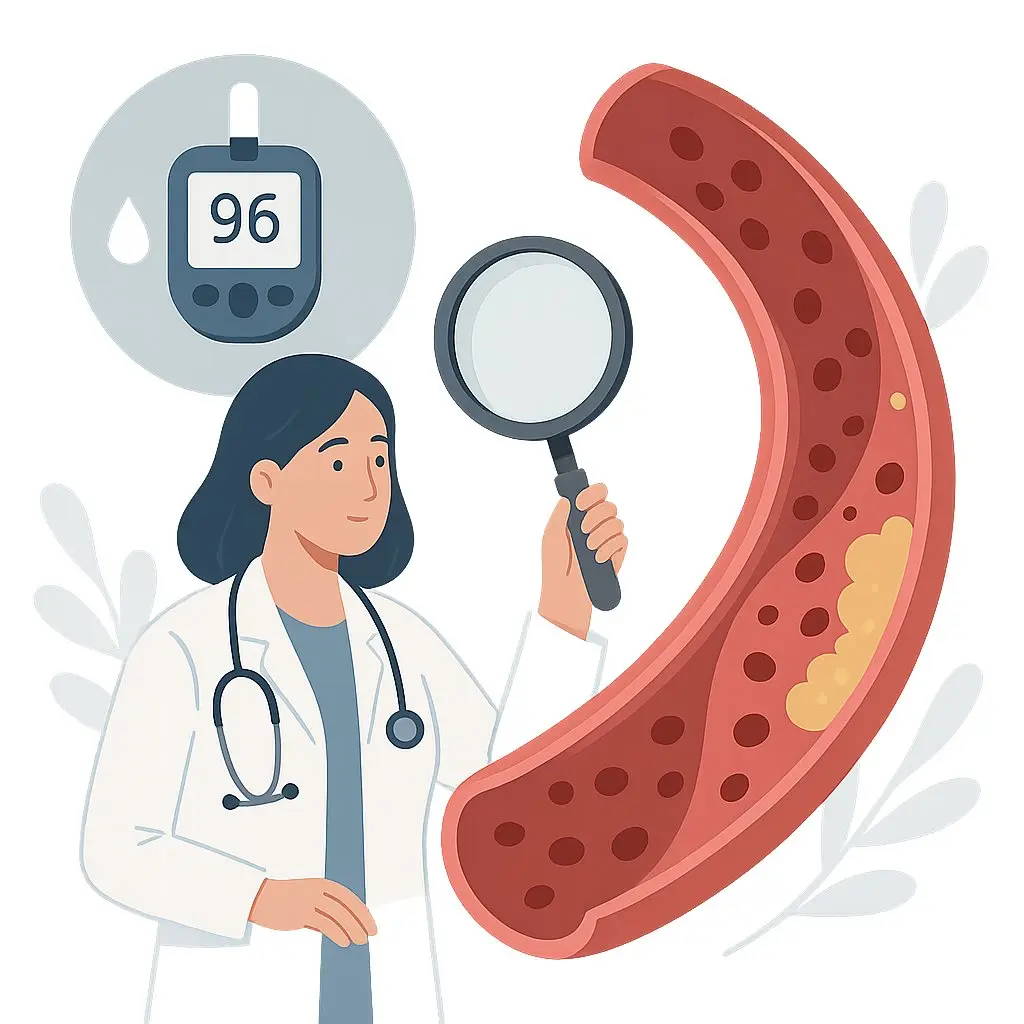 Diabetes und Gefäße Illustration