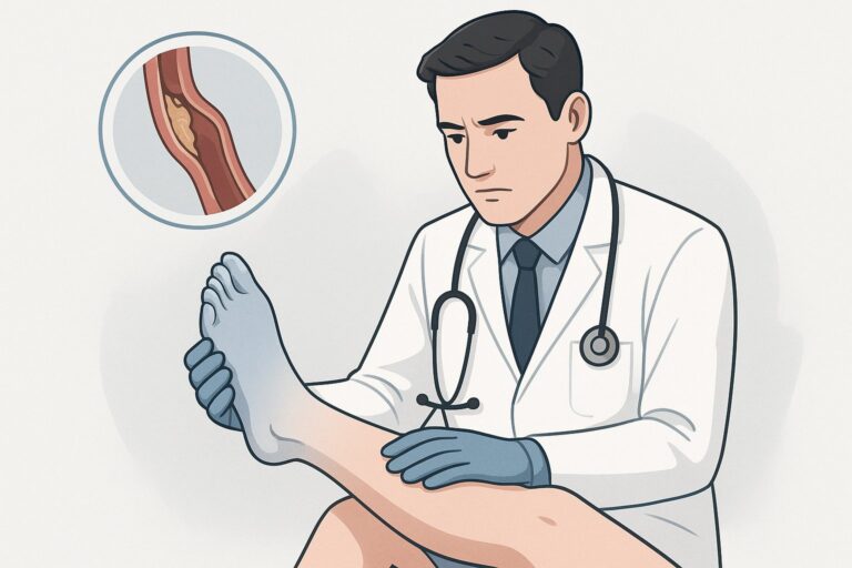 Durchblutungsstörungen in Beinen darstellen