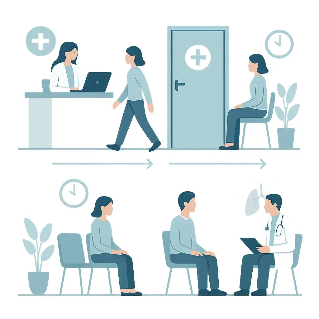 Erster Termin in der Gefäßpraxis.