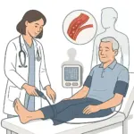 Gefäße überprüfen beim ABI-Test.