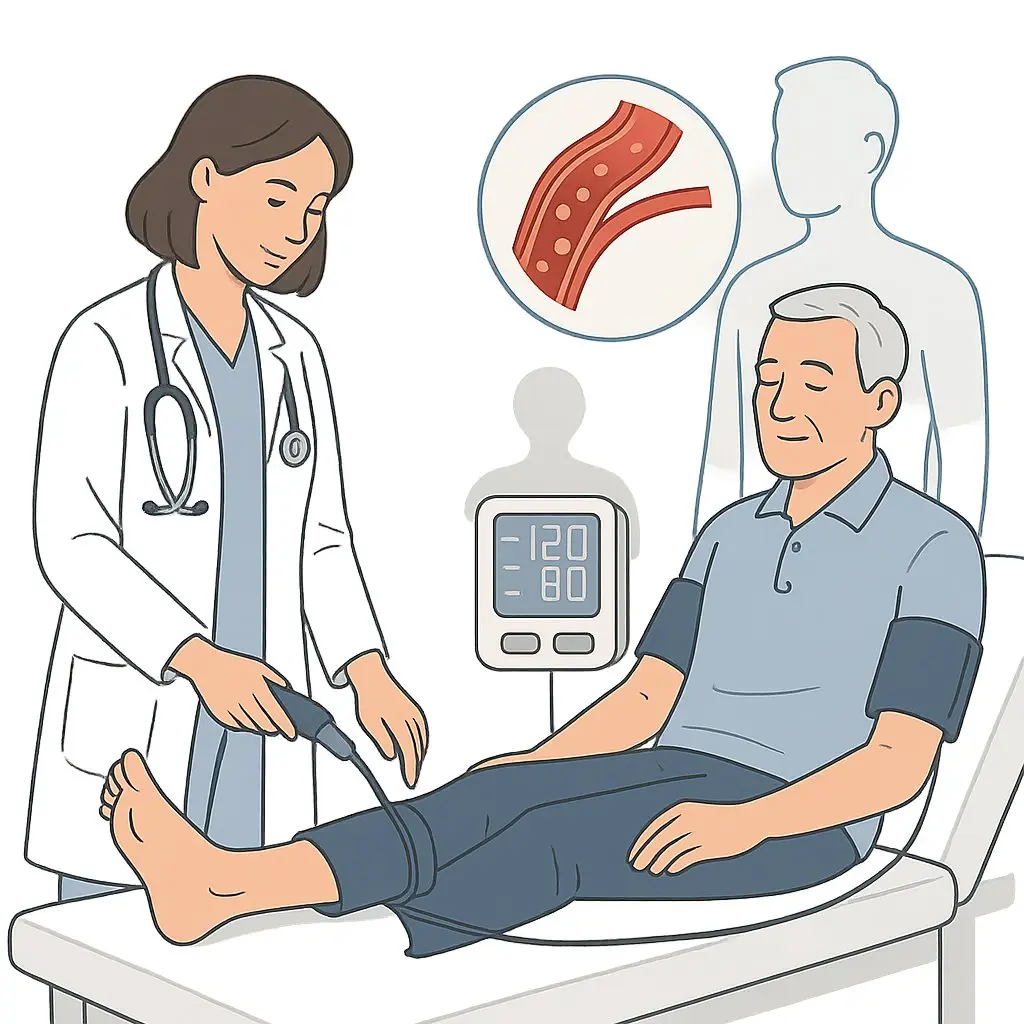 Gefäße überprüfen beim ABI-Test.