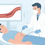 Gefäßpraxis: Bild zeigt medizinische Auswertung oder Behandlung.