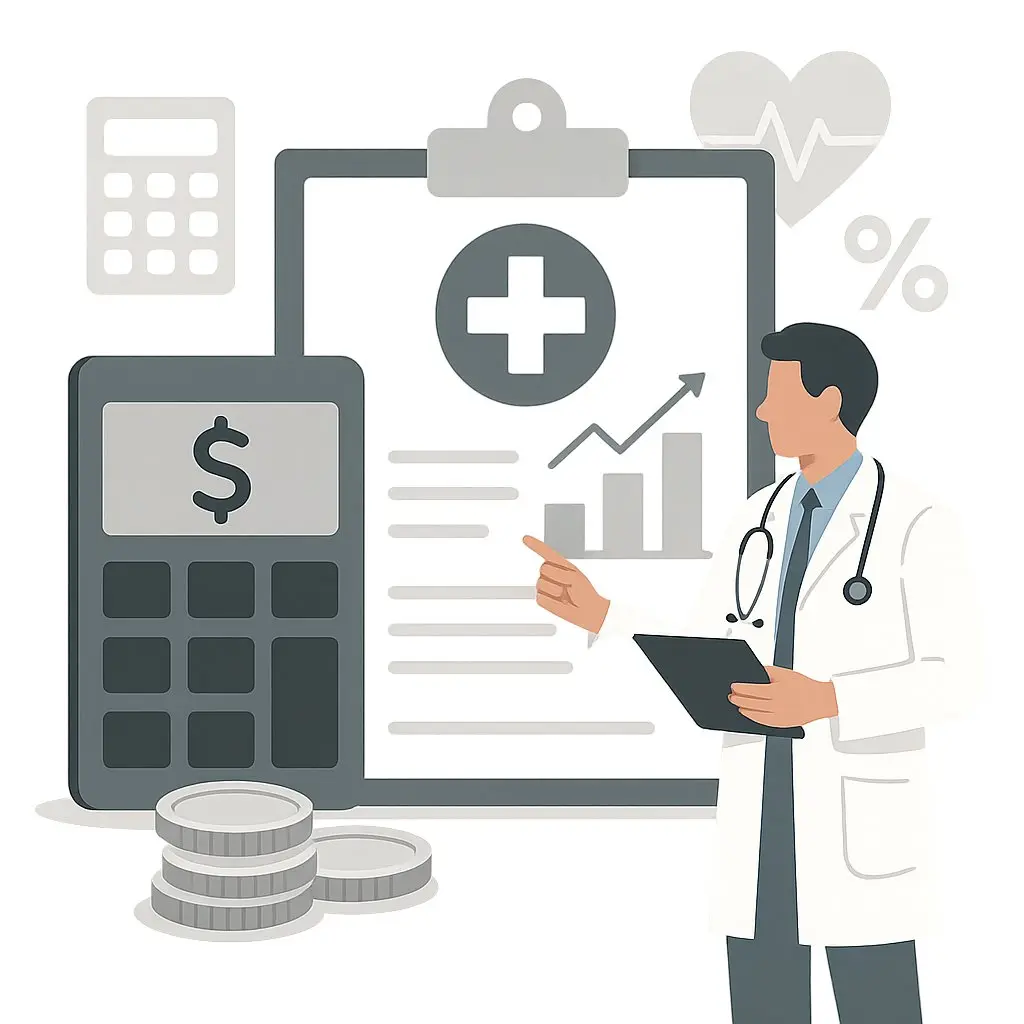 Kosten und Kasse Grafikanzeige.