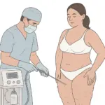 Liposuktion bei Lipödem Patientenillustration