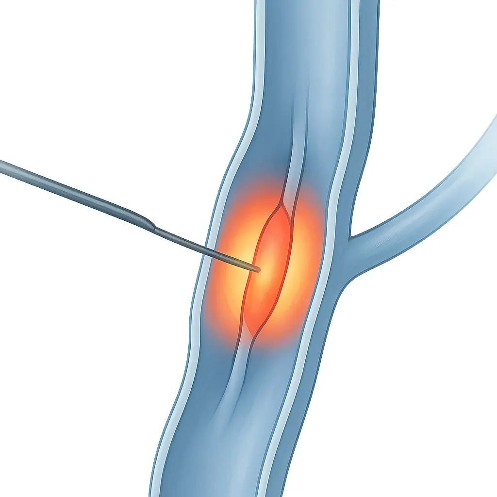 Moderne Radiofrequenzbehandlung von Krampfadern