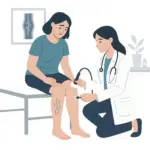 Schwere Beine am Abend, erste Venenschwächezeichen.