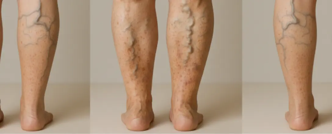 Symptome von Krampfadern